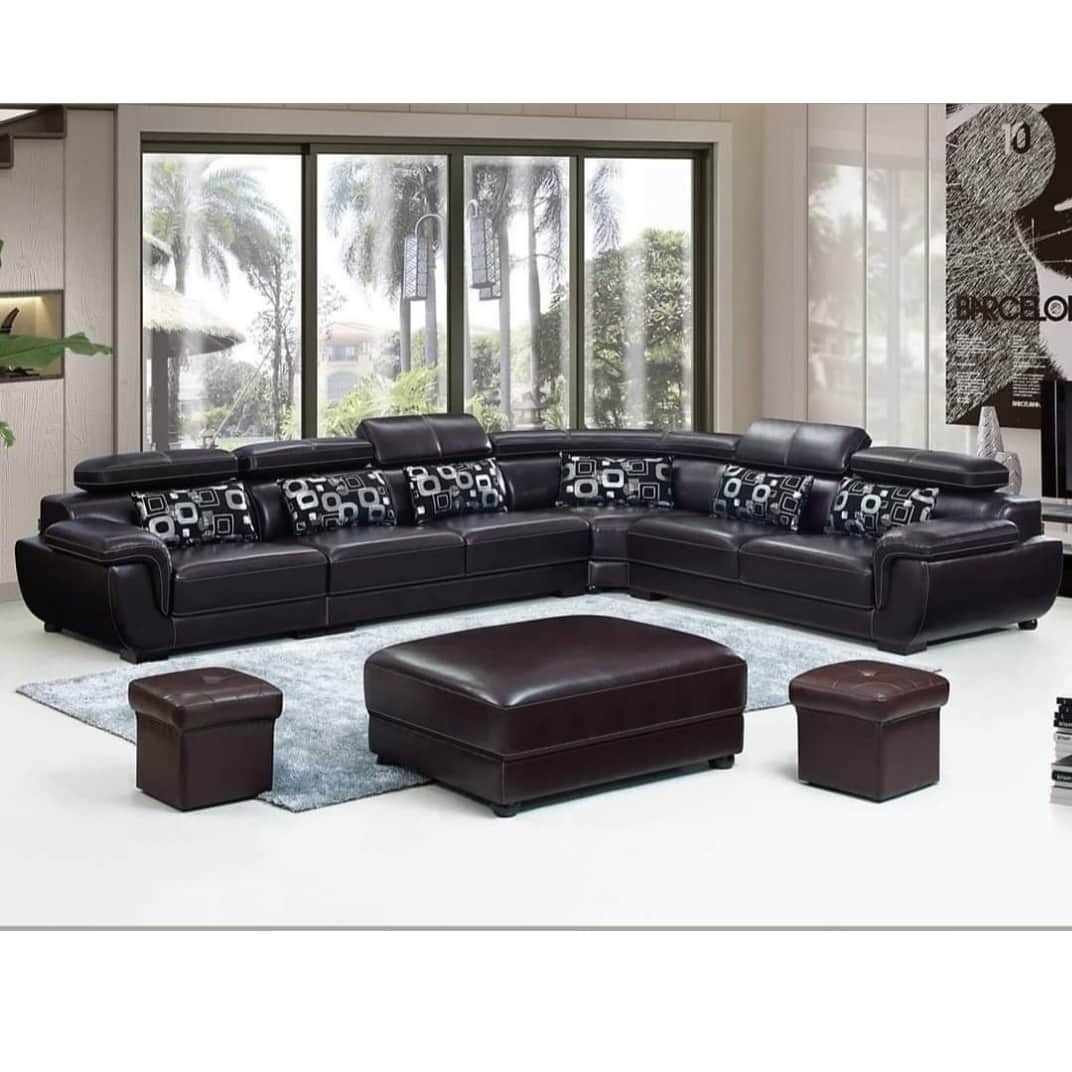 Yolo Leather King Size Sofa - rear_view