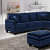 Athens L Shape 4 Seater Sofa Set In Blue - front_view