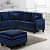 Athens L Shape 4 Seater Sofa Set In Blue - top_view