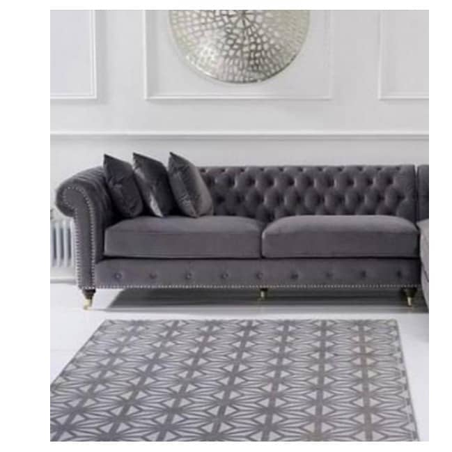 Monroe L Shaped King Size Grey Sofa