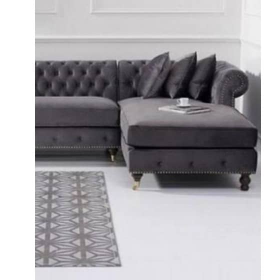 Monroe L Shaped King Size Grey Sofa