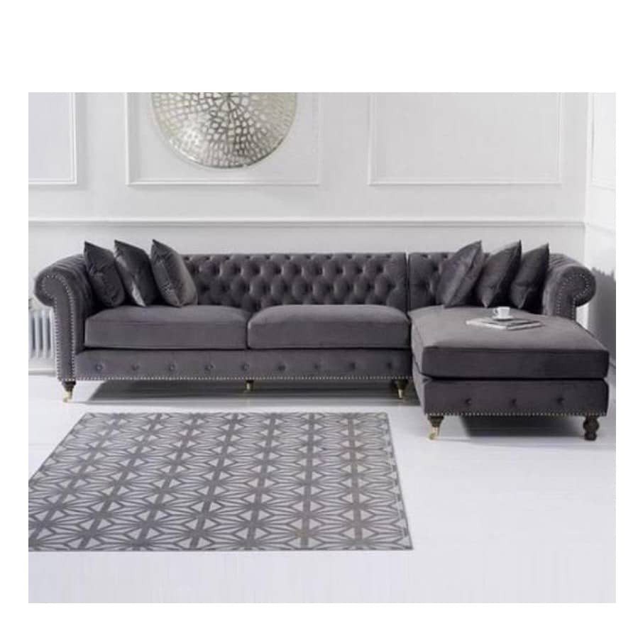 Monroe L Shaped King Size Grey Sofa