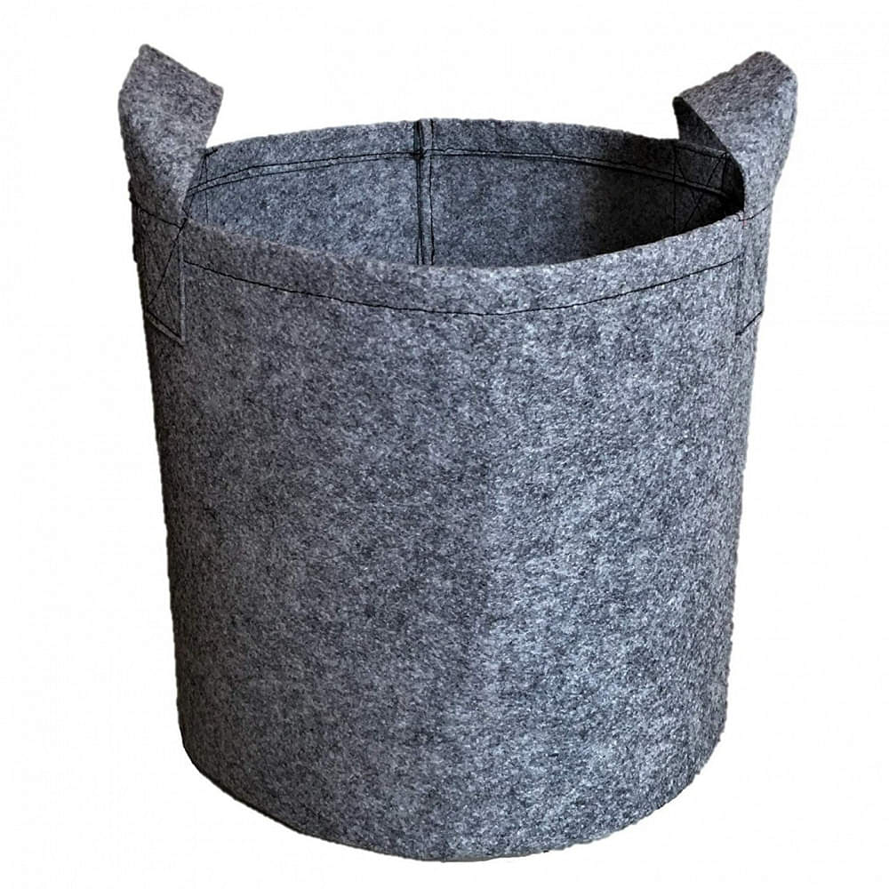 Fabric grow bags round shape Light Grey - photo