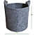 Fabric grow bags round shape Light Grey - front_view