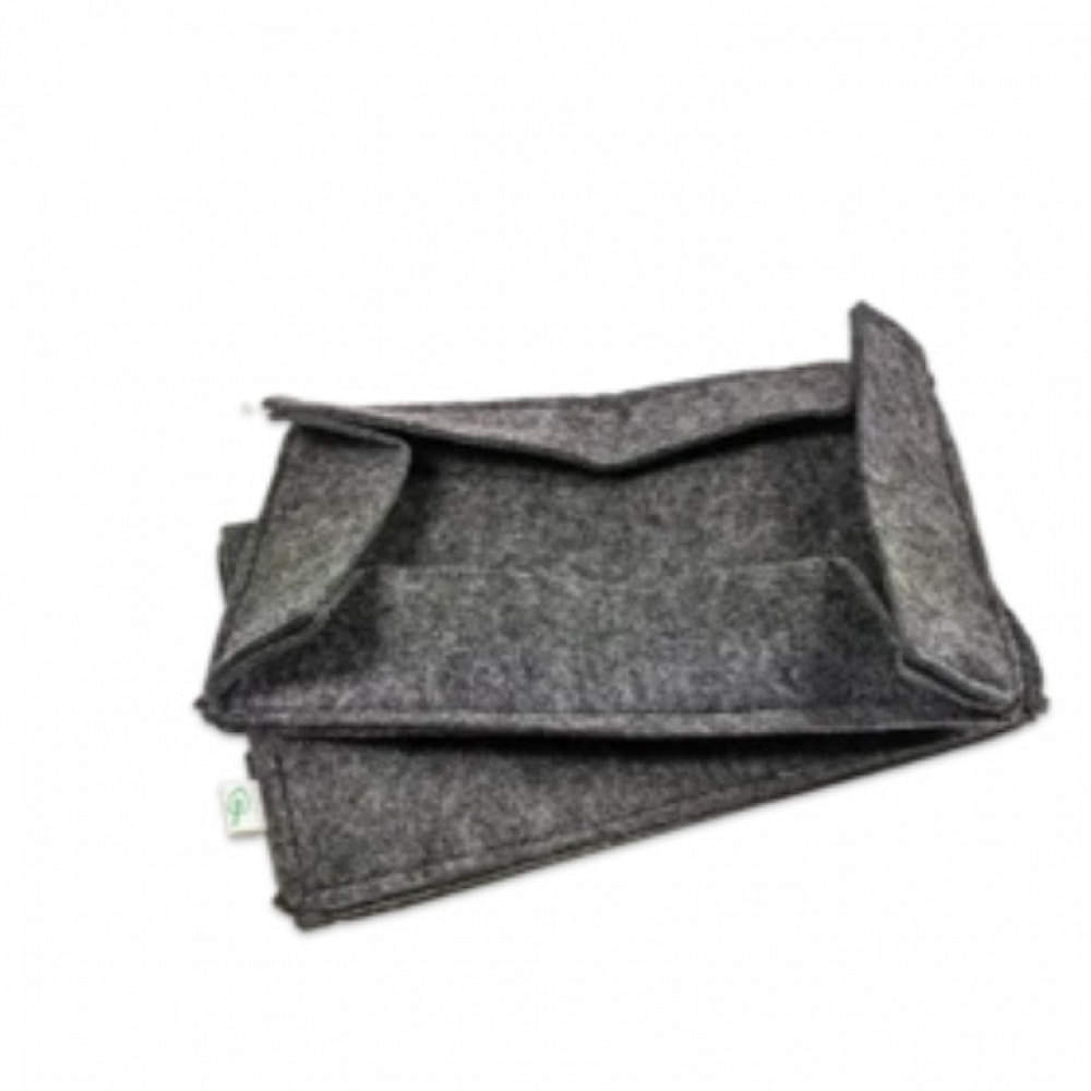Fabric Grow Bags Light Grey Square Shape - photo