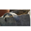 Fabric Grow Bags Light Grey Square Shape - top_view