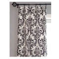 Black And White Floral Pattern Curtains - top_view