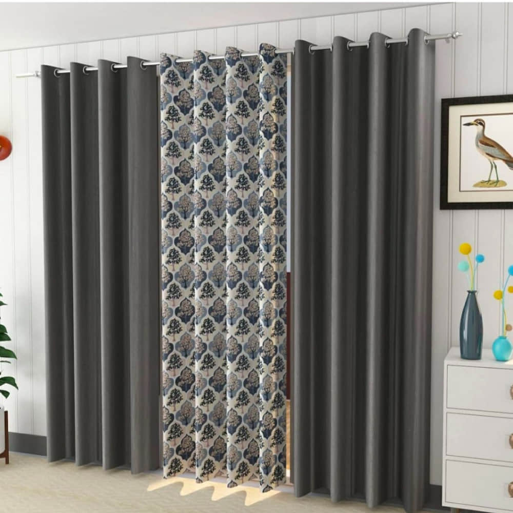 Printed Cotton Curtain For Home - photo