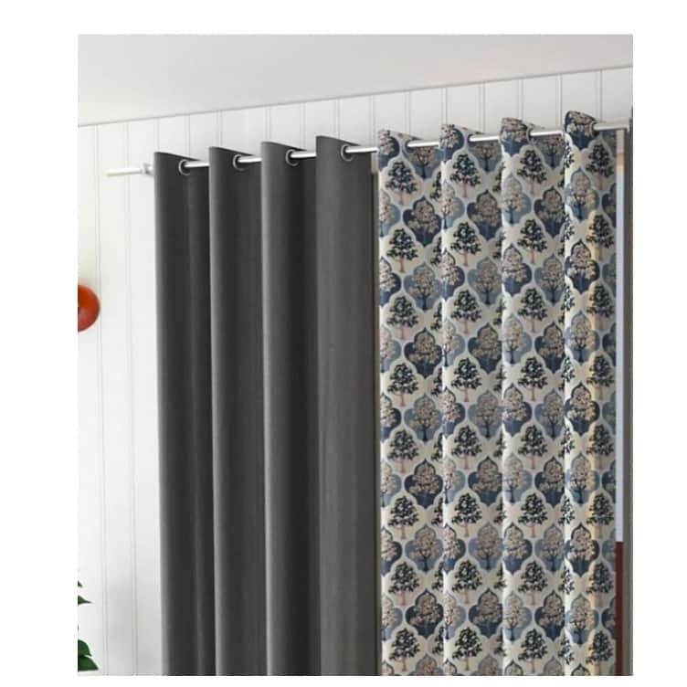 Printed Cotton Curtain For Home - front_view