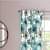 Multi colour Flower Printed Curtain Green - front_view