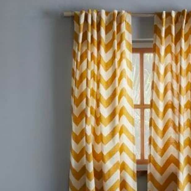 Eyelet Zig Zag Pattern Curtain - front_view