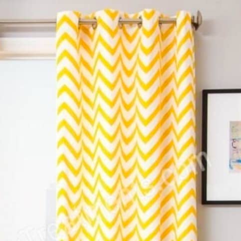 Eyelet Zig Zag Pattern Curtain