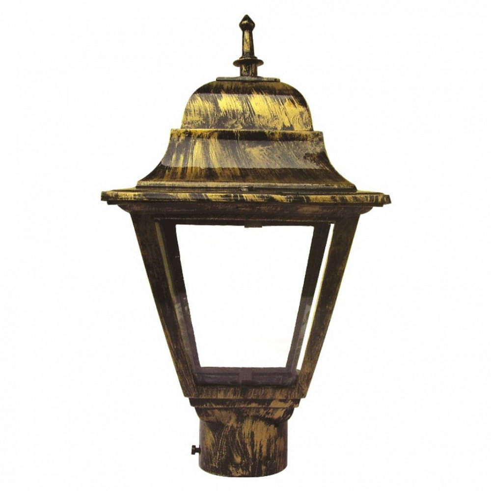 Cast Aluminium Post Gold Top Lamp - photo