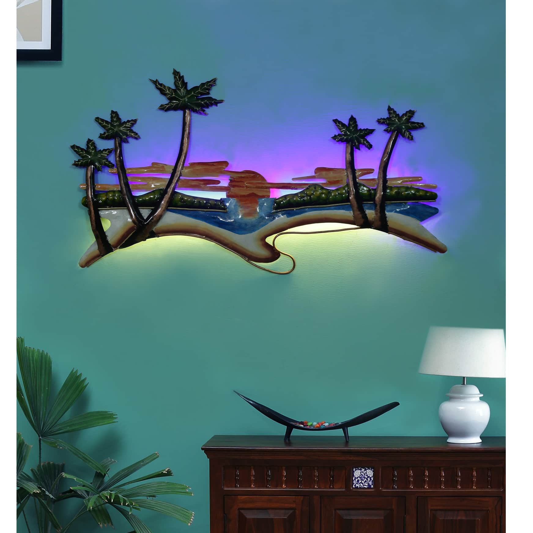 Palm Tree Metal Art - rear_view