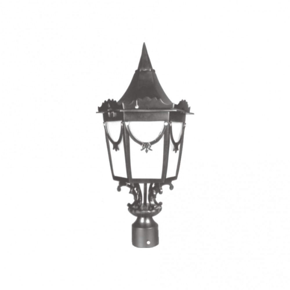 Glass Traditional Outdoor Post Lantern Light - photo