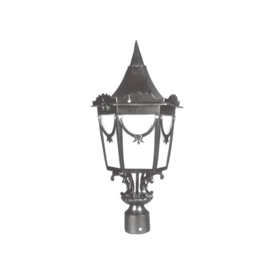 Glass Traditional Outdoor Post Lantern Light