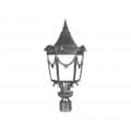 Glass Traditional Outdoor Post Lantern Light - rear_view