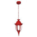Cast Aluminium Ceiling Hanging Lanterns Red - top_view