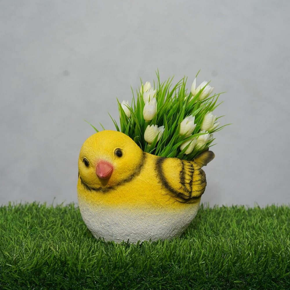 Resin Bird Planter Pot Sparrow Multi Purpose Flowerpot - photo