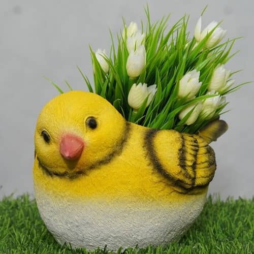 Resin Bird Planter Pot Sparrow Multi Purpose Flowerpot
