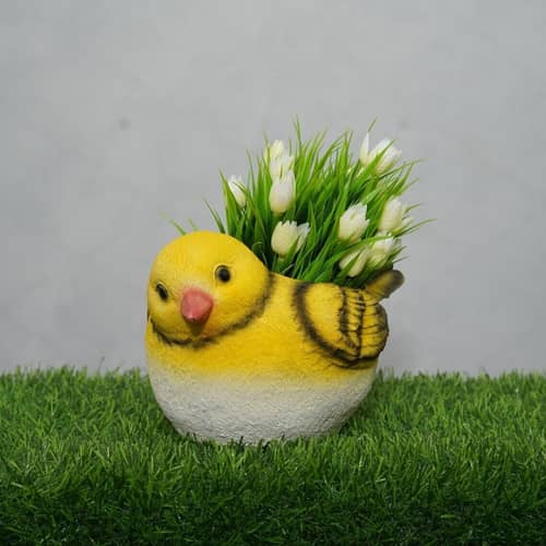 Resin Bird Planter Pot Sparrow Multi Purpose Flowerpot
