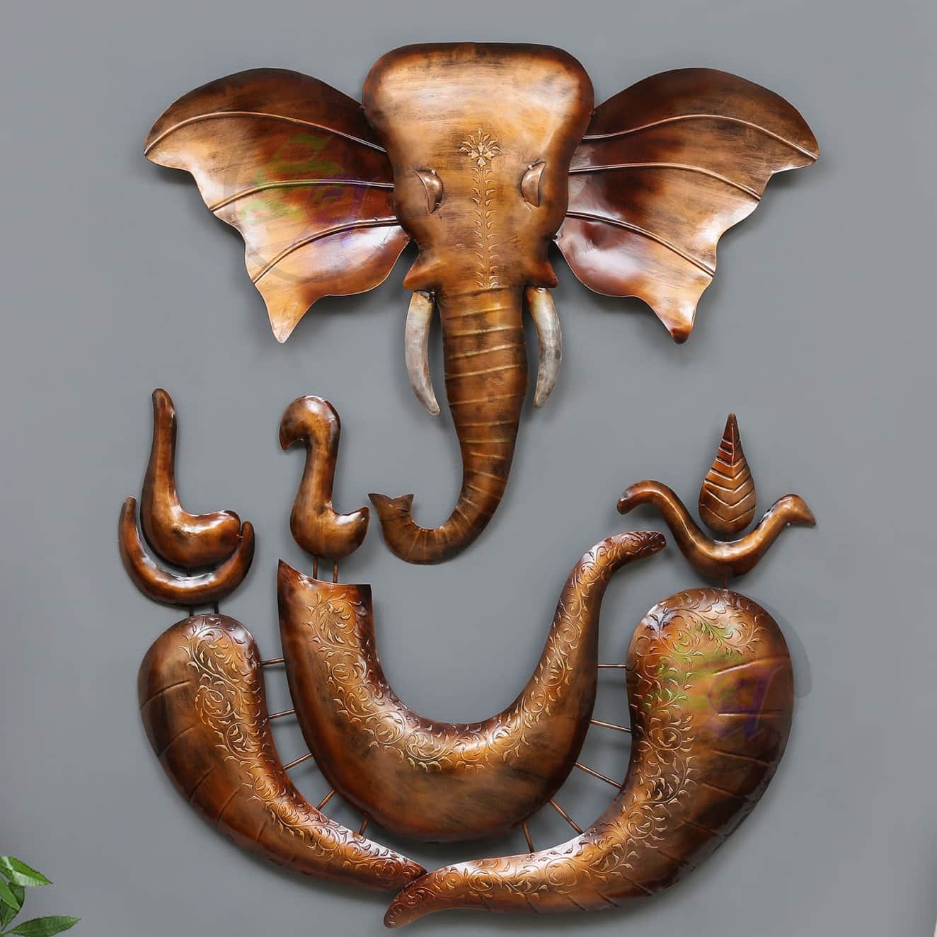 High Quality Lord Ganesha Wall Hanging - front_view