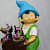 Resin Made Planter Statue Of Boy And Girl - front_view