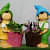 Resin Made Planter Statue Of Boy And Girl - rear_view