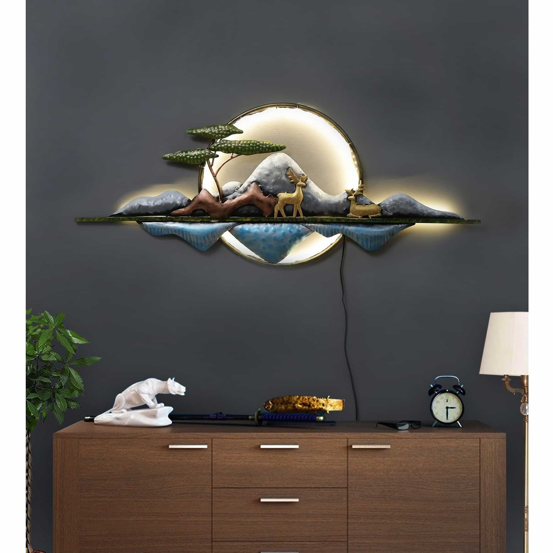 Moon Wall Hanging With Rajasthani Touch - photo
