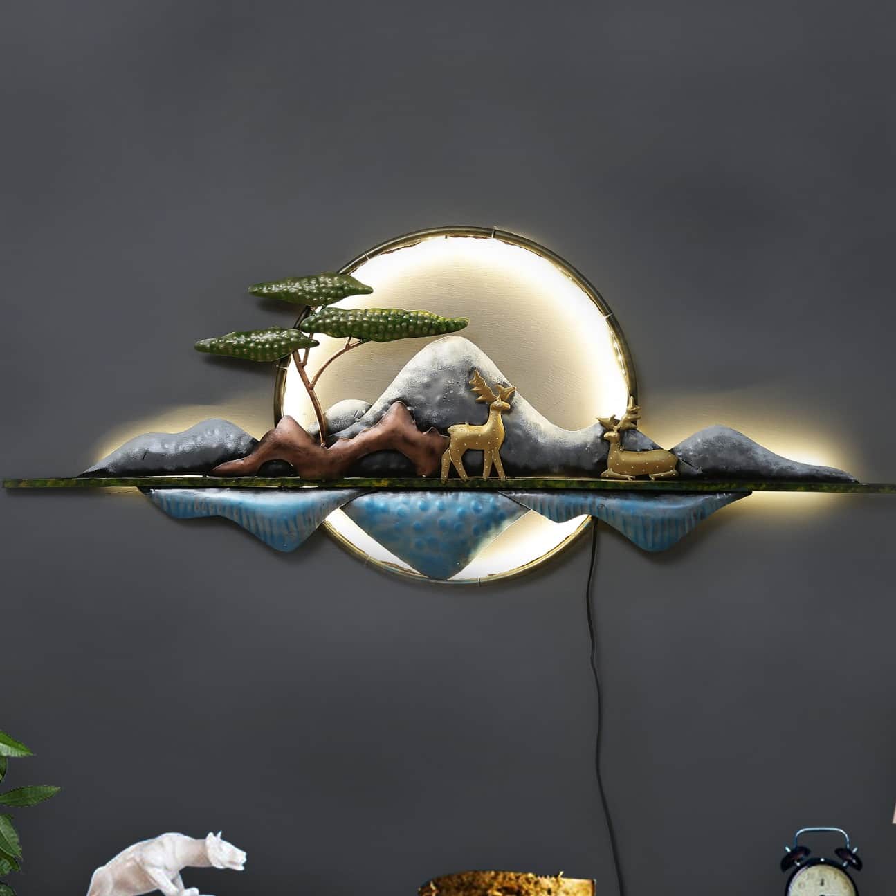 Moon Wall Hanging With Rajasthani Touch - front_view