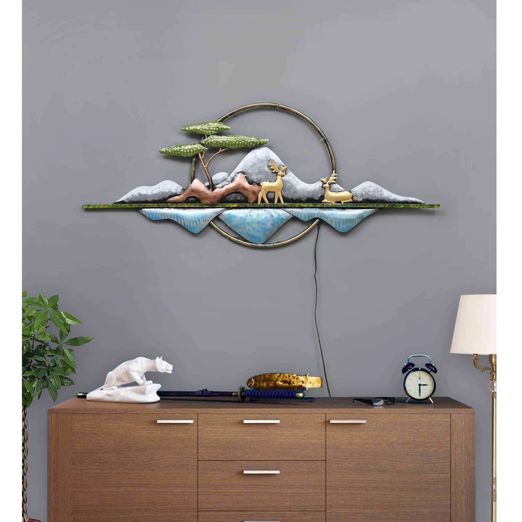 Moon Wall Hanging With Rajasthani Touch - top_view