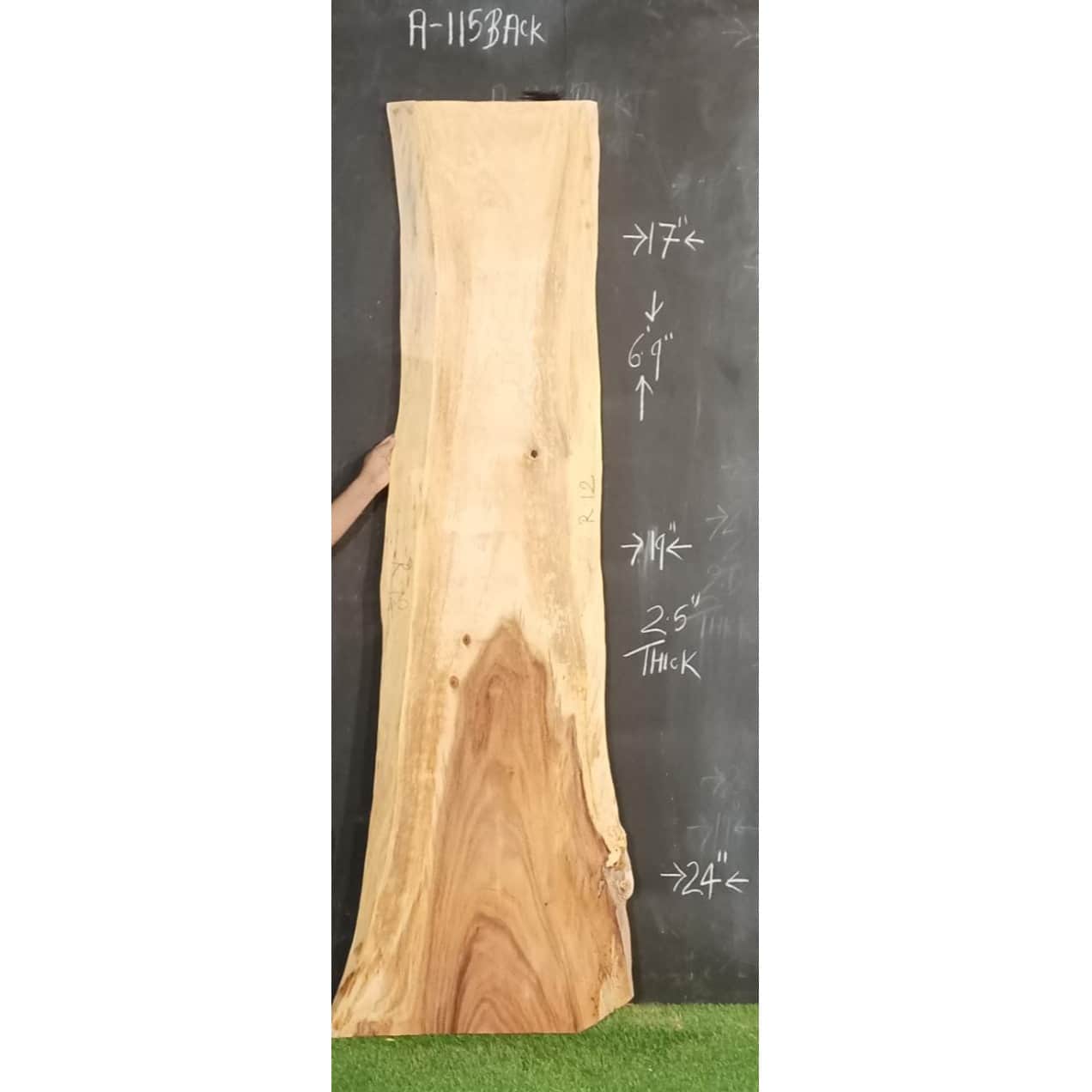 Natural Wooden Top for Table - rear_view