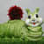 GREEN LAYING TORTOISE PLANTER - front_view