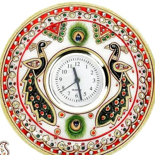 Peacock Marble Round Watch 2