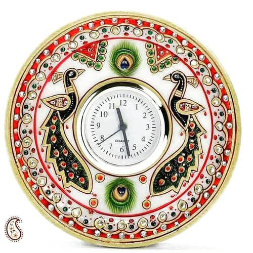 Peacock Marble Round Watch 2
