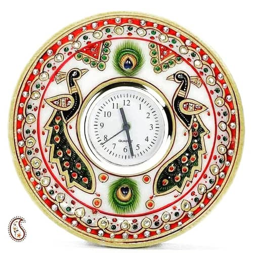 Peacock Marble Round Watch 2