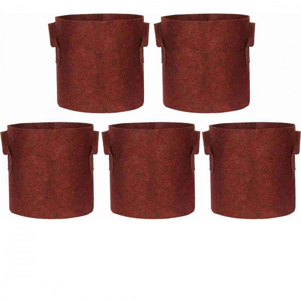 Fabric grow Mergenta  bags round shape set of 5 bags - photo