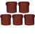Fabric grow Mergenta  bags round shape set of 5 bags - photo
