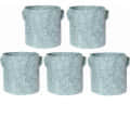 Fabric grow bags round shape set of 5 bags - left_view