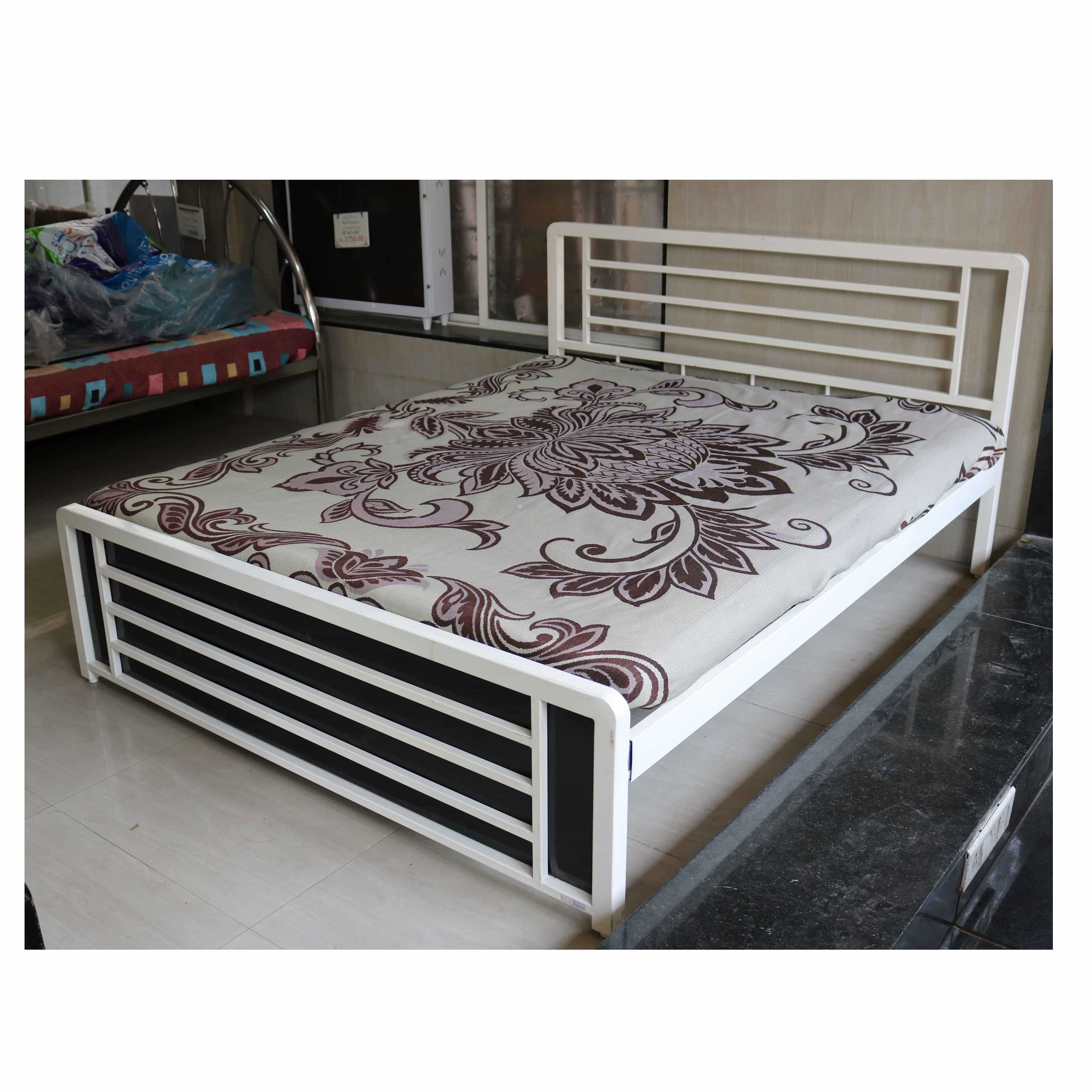 White Colour Melville Double Bed - photo
