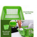 3 in 1 Durable Small Plastic Kitchen Sink with Dish Rack - front_view