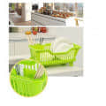 3 in 1 Durable Small Plastic Kitchen Sink with Dish Rack - top_view