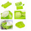 3 in 1 Durable Small Plastic Kitchen Sink with Dish Rack - left_view