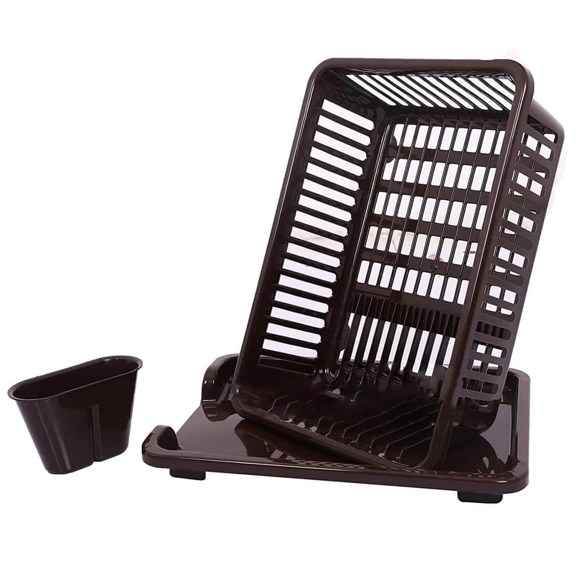 3 in 1 Large Durable Plastic Kitchen Sink Dish Rack - top_view