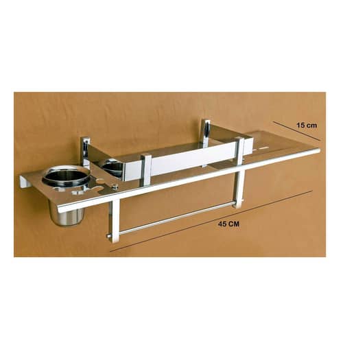 Stainless Steel 4 in 1 Multipurpose Bathroom Accessories Shelf