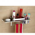 Stainless Steel 4 in 1 Multipurpose Bathroom Accessories Shelf - left_view
