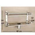 Double  Layer Multipurpose  Bathroom Shelf - rear_view