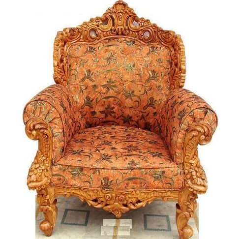 Orange Sofa Set - rear_view