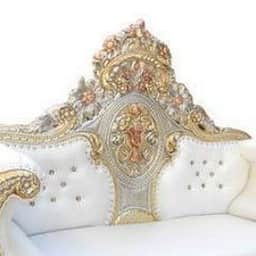 Maharaja 2 Seater Sofa Set with Gold Finish - top_view