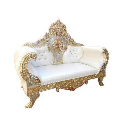 Maharaja 2 Seater Sofa Set with Gold Finish
